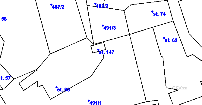Parcela st. 510/2 v KÚ Lhotka u Berouna, Katastrální mapa