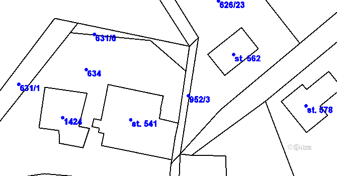 Parcela st. 69/4 v KÚ Špičák, Katastrální mapa