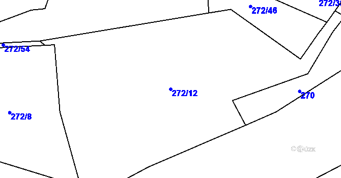 Parcela st. 272/12 v KÚ Špičák, Katastrální mapa