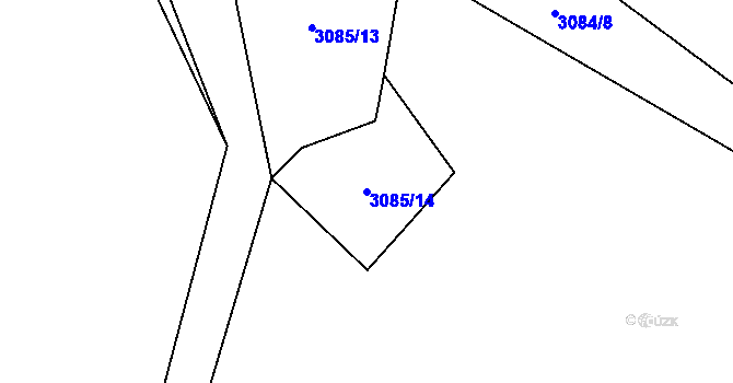 Parcela st. 3085/14 v KÚ Železné Horky, Katastrální mapa