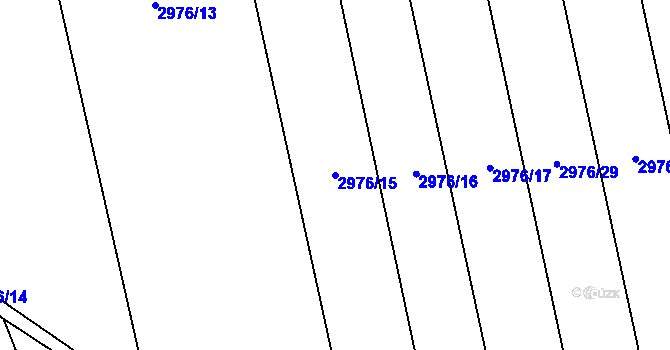 Parcela st. 2976/15 v KÚ Železné Horky, Katastrální mapa