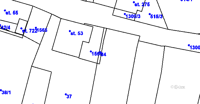Parcela st. 34 v KÚ Železnice, Katastrální mapa