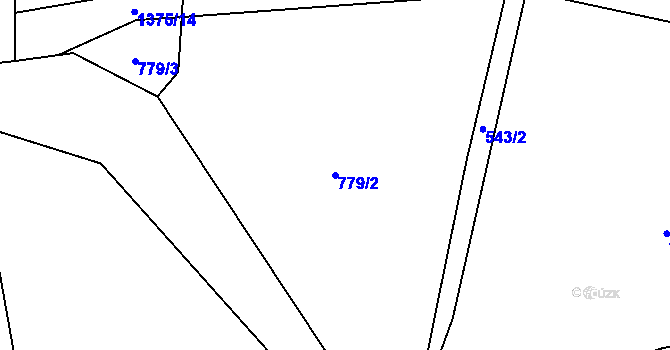 Parcela st. 779/2 v KÚ Železnice, Katastrální mapa