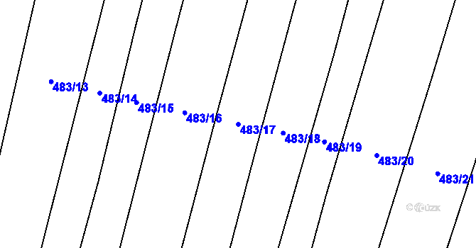 Parcela st. 483/17 v KÚ Železnice, Katastrální mapa
