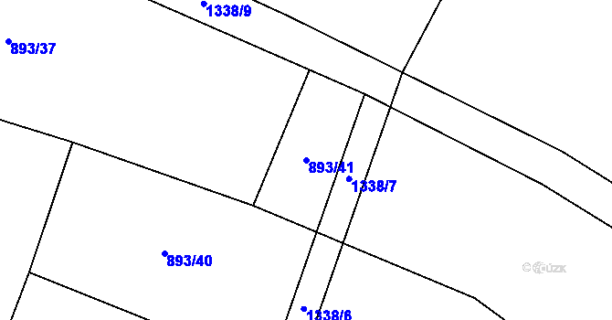 Parcela st. 893/41 v KÚ Železnice, Katastrální mapa