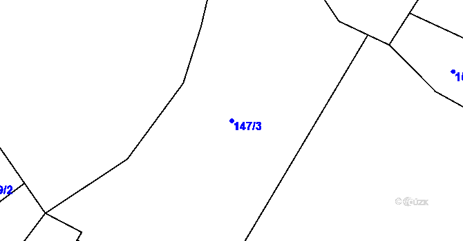 Parcela st. 147/3 v KÚ Chlístov u Železného Brodu, Katastrální mapa