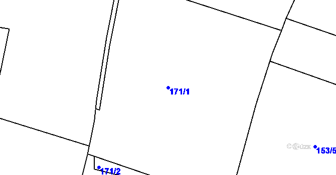 Parcela st. 171/1 v KÚ Chlístov u Železného Brodu, Katastrální mapa