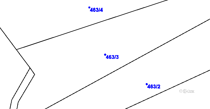Parcela st. 463/3 v KÚ Chlístov u Železného Brodu, Katastrální mapa
