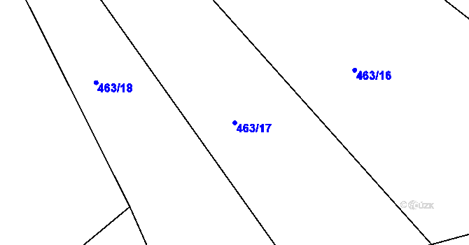 Parcela st. 463/17 v KÚ Chlístov u Železného Brodu, Katastrální mapa