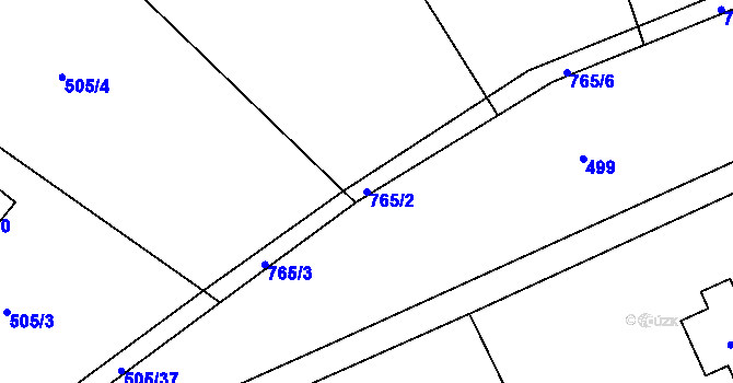 Parcela st. 765/2 v KÚ Chlístov u Železného Brodu, Katastrální mapa