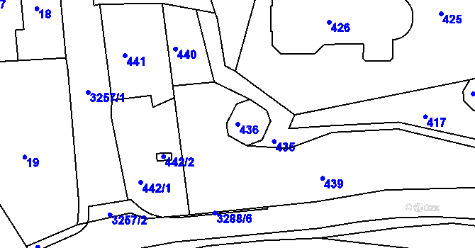 Parcela st. 436 v KÚ Železný Brod, Katastrální mapa