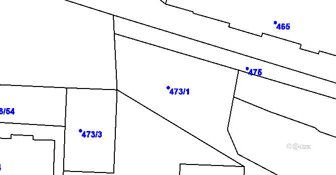 Parcela st. 473/1 v KÚ Železný Brod, Katastrální mapa