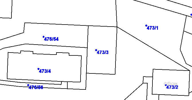 Parcela st. 473/3 v KÚ Železný Brod, Katastrální mapa