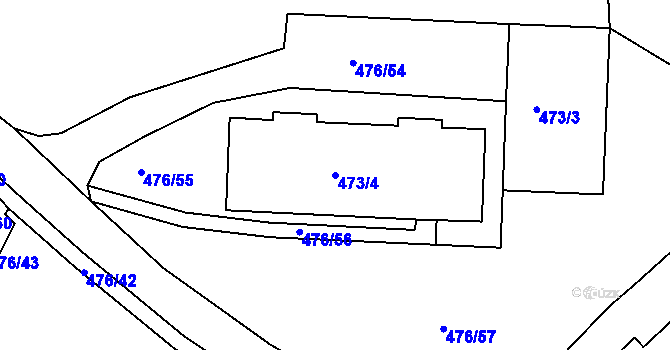 Parcela st. 473/4 v KÚ Železný Brod, Katastrální mapa