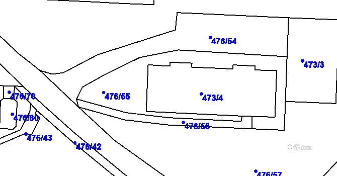 Parcela st. 473/5 v KÚ Železný Brod, Katastrální mapa