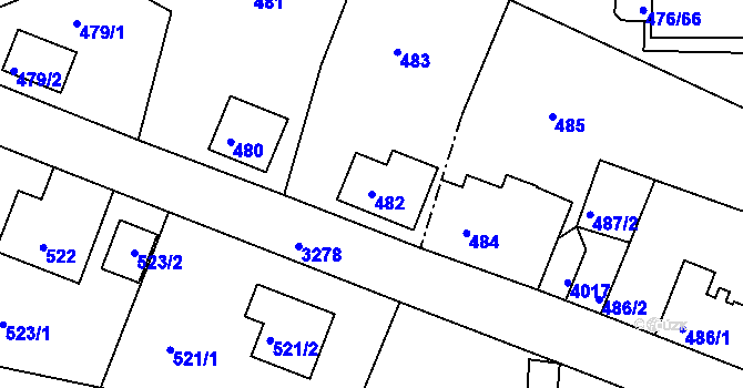 Parcela st. 482 v KÚ Železný Brod, Katastrální mapa