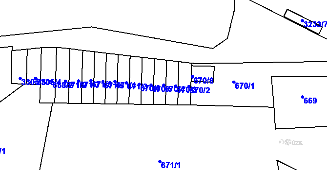Parcela st. 670/4 v KÚ Železný Brod, Katastrální mapa