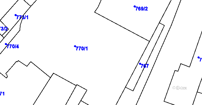 Parcela st. 769/4 v KÚ Železný Brod, Katastrální mapa