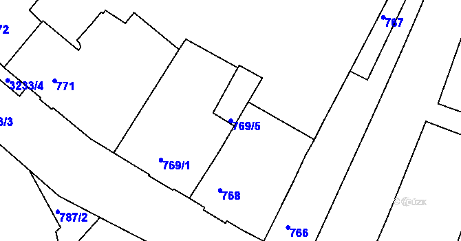 Parcela st. 769/5 v KÚ Železný Brod, Katastrální mapa