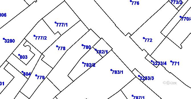 Parcela st. 782/1 v KÚ Železný Brod, Katastrální mapa