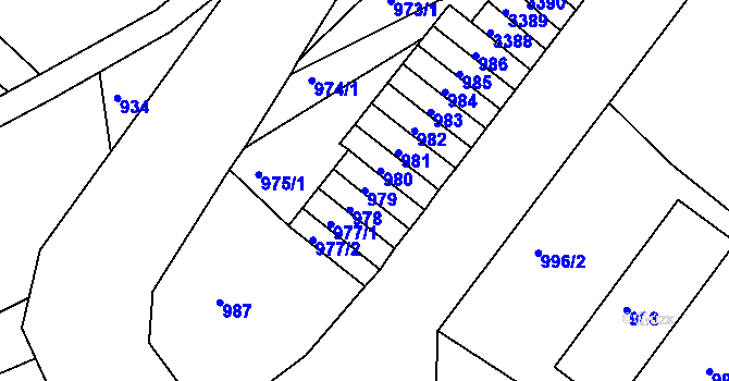 Parcela st. 979 v KÚ Železný Brod, Katastrální mapa