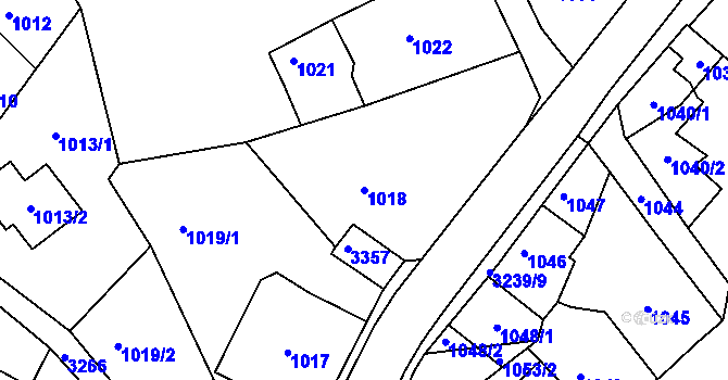 Parcela st. 1018 v KÚ Železný Brod, Katastrální mapa