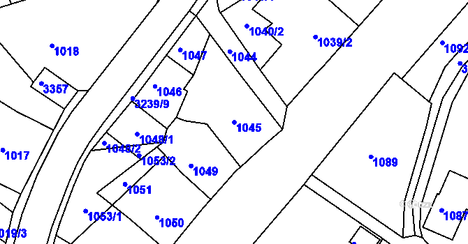 Parcela st. 1045 v KÚ Železný Brod, Katastrální mapa