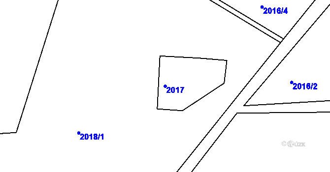 Parcela st. 2017 v KÚ Železný Brod, Katastrální mapa