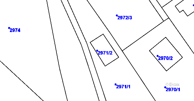 Parcela st. 2971/2 v KÚ Železný Brod, Katastrální mapa