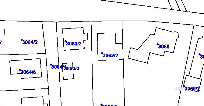 Parcela st. 3062/2 v KÚ Železný Brod, Katastrální mapa