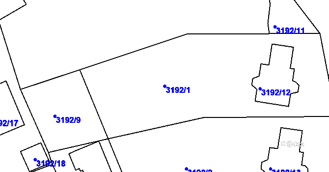 Parcela st. 3192/1 v KÚ Železný Brod, Katastrální mapa