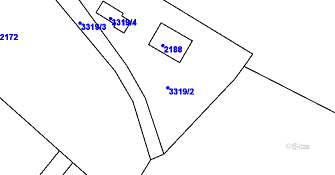 Parcela st. 3319/2 v KÚ Železný Brod, Katastrální mapa