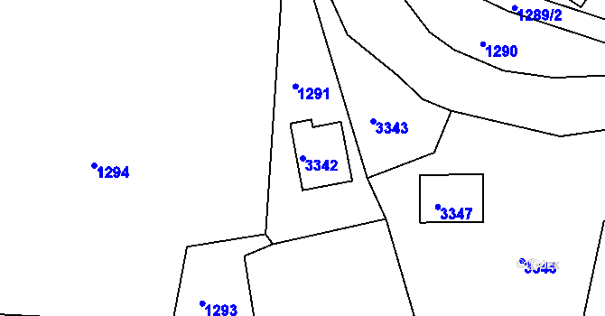 Parcela st. 3342 v KÚ Železný Brod, Katastrální mapa