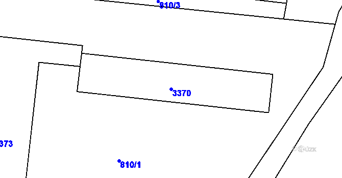 Parcela st. 3370 v KÚ Železný Brod, Katastrální mapa
