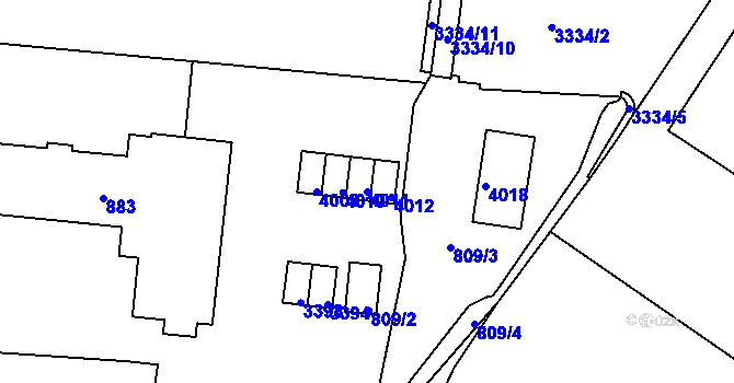 Parcela st. 4011 v KÚ Železný Brod, Katastrální mapa