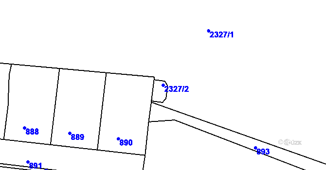 Parcela st. 2327/2 v KÚ Železný Brod, Katastrální mapa