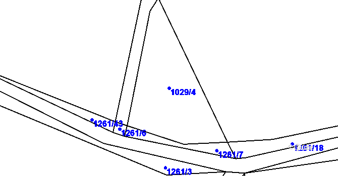 Parcela st. 1029/4 v KÚ Želiv, Katastrální mapa