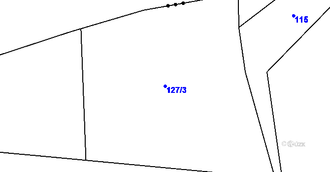 Parcela st. 127/3 v KÚ Želkovice u Loun, Katastrální mapa