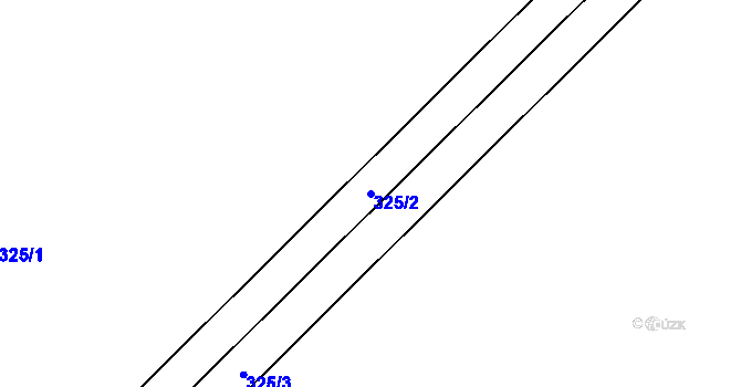 Parcela st. 325/2 v KÚ Želkovice u Loun, Katastrální mapa