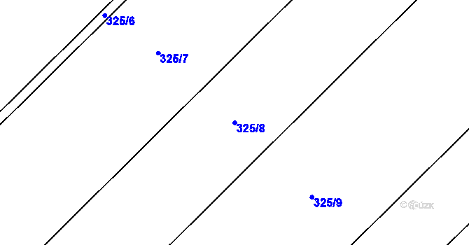 Parcela st. 325/8 v KÚ Želkovice u Loun, Katastrální mapa