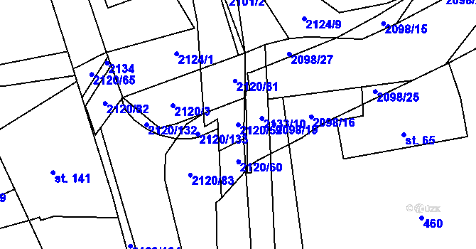 Parcela st. 2120/59 v KÚ Ženklava, Katastrální mapa