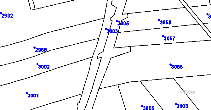 Parcela st. 2145 v KÚ Ženklava, Katastrální mapa