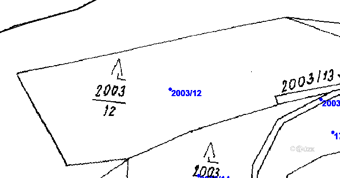 Parcela st. 2003/12 v KÚ Ženklava, Katastrální mapa