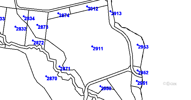 Parcela st. 679/1 v KÚ Ženklava, Katastrální mapa