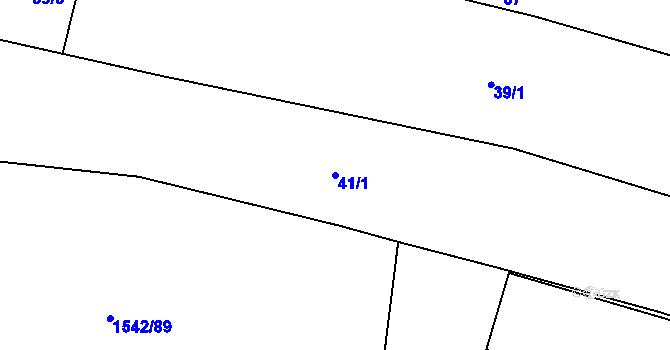 Parcela st. 41/1 v KÚ Žeravice u Kyjova, Katastrální mapa