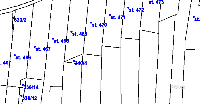 Parcela st. 341/6 v KÚ Žeravice u Kyjova, Katastrální mapa