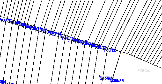 Parcela st. 738/19 v KÚ Žeravice u Kyjova, Katastrální mapa
