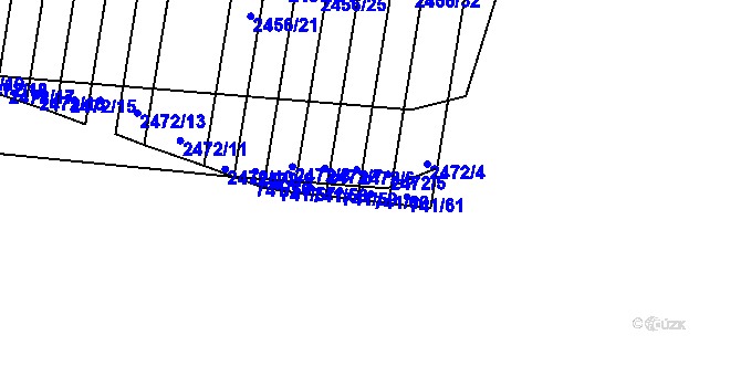 Parcela st. 741/60 v KÚ Žeravice u Kyjova, Katastrální mapa