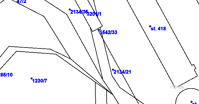 Parcela st. 2134/24 v KÚ Žeravice u Kyjova, Katastrální mapa
