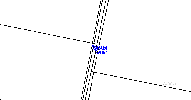 Parcela st. 548/4 v KÚ Žerčice, Katastrální mapa